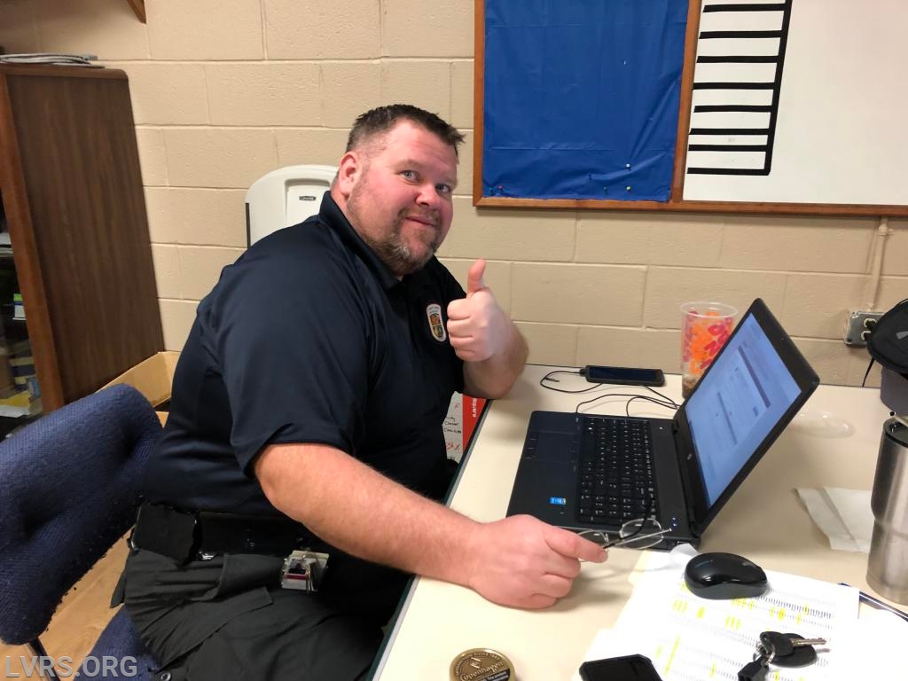 Mark Petit updating the Lifepacks.
